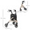 Homcom HOMCOM Lightweight Aluminium 3-Wheel Rollator with Adjustable Handle Storage Bag 2