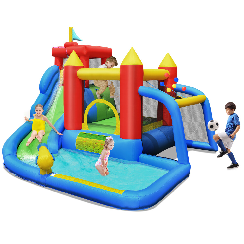 Inflatable Water Slide Jumping Bouncy Castle House Splash Pool Climbing