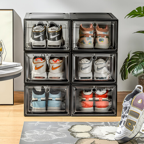 Living And Home 6Pcs Magnetic Shoe Storage Box Dispaly Case 1