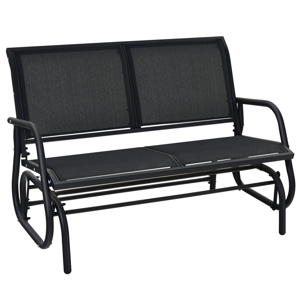 Outdoor Swing Glider Chair 2-Person Patio Gardden Rocking Swing Bench