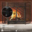 Homcom HOMCOM 3-Panel Folding Freestanding Fireplace Screen with Door Metal Mesh, Black 4
