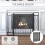 Homcom 126cm 3-Panel Metal Folding Fireplace Screen Protective Guard Child Pet Home 4