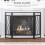 Homcom 126cm 3-Panel Metal Folding Fireplace Screen Protective Guard Child Pet Home 3