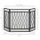 Homcom 126cm 3-Panel Metal Folding Fireplace Screen Protective Guard Child Pet Home 2