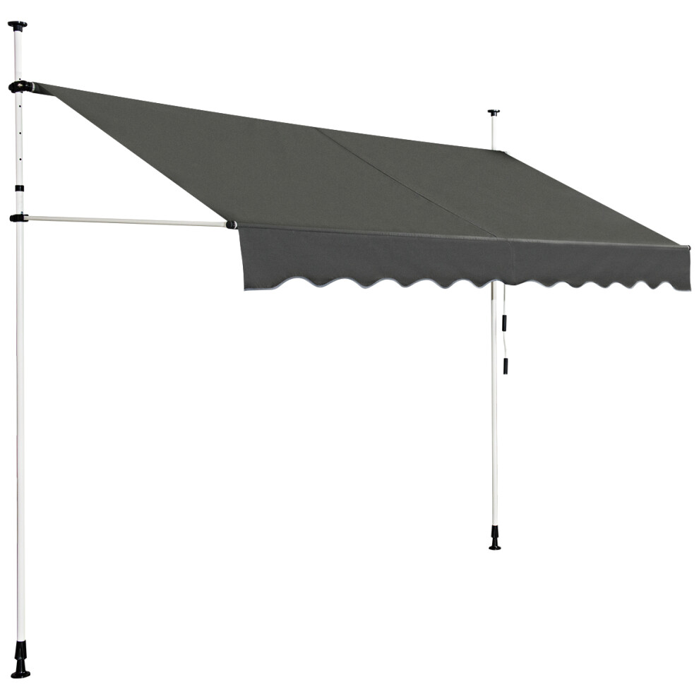 Telescopic Canopy Retractable Adjustable Outdoor Clamp Awning Sun Shelter