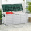 Living And Home (Green+Light Grey) 290L Plastic Outdoor Garden Tool Storage Deck Box with Wheels 1