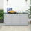 Living And Home (Green+Light Grey) 290L Plastic Outdoor Garden Tool Storage Deck Box with Wheels 4