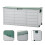Living And Home (Green+Light Grey) 290L Plastic Outdoor Garden Tool Storage Deck Box with Wheels 6
