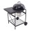 Living And Home Outdoor Round Charcoal Grill with Side Table 5
