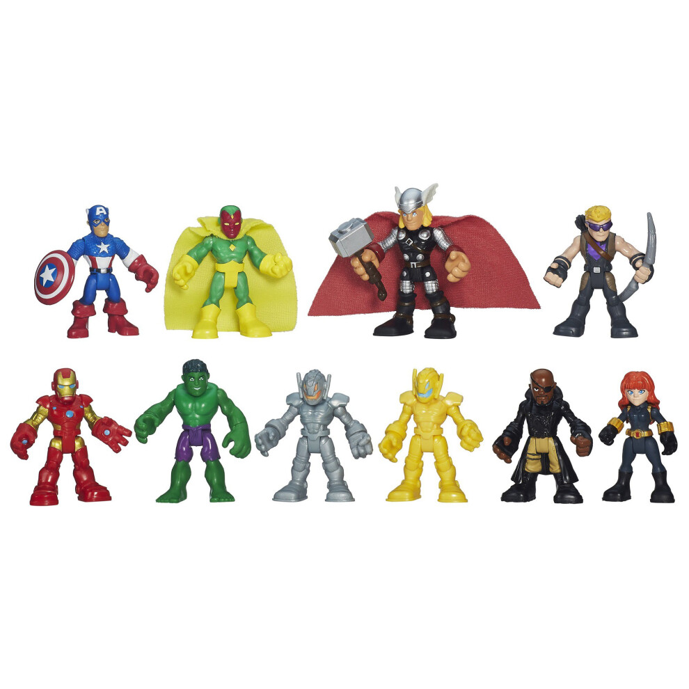 Playskool Heroes Marvel Super Hero Adventures Ultimate Set, 10 Collectible 2.5-Inch Action Figures, Toys for Kids Ages 3 and Up