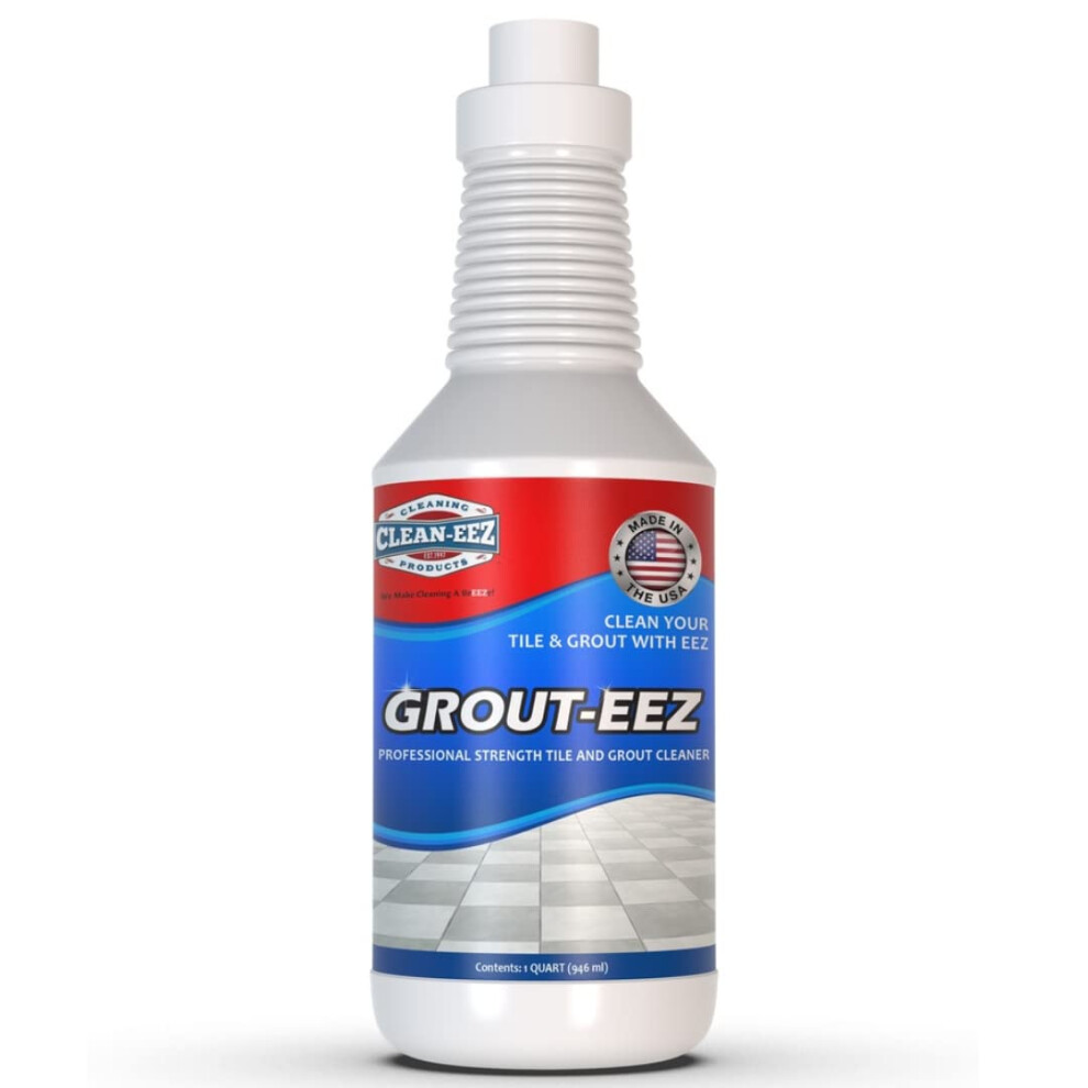 IT JUST WORKS! Grout-Eez Super Heavy-Duty Grout Cleaner. Easy and Safe To Use. Destroys Dirt and Grime With Ease. Even Safe For Colored Grout. Clean-e