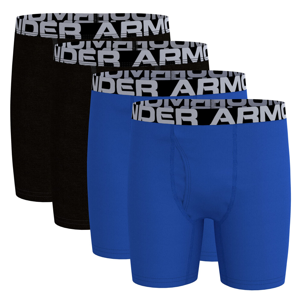 Under Armour boys Charged Stretch Jock, Lightweight & Smooth Stretch Fit Boxer Briefs, Ultra Blue, X-Large US