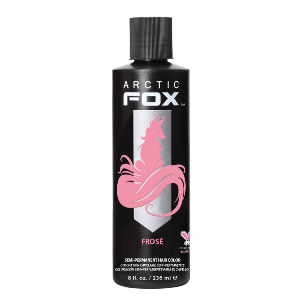 ARCTIC FOX Vegan and Cruelty-Free Semi-Permanent Hair Color Dye (8 Fl Oz, FROSE)