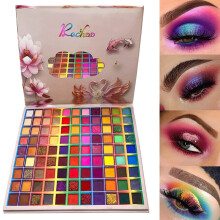 Rechoo 99 colors Eyeshadow Palette, Rainbow colors Fusion Eyeshadow Palette, Professional Matte glitter Makeup Pallet, colorful Powder Long Lasting Ey