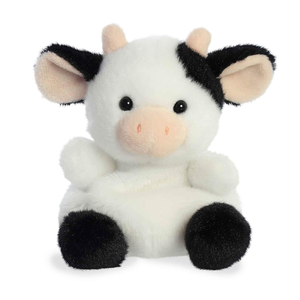 Aurora Adorable Palm Pals Sweetie Cow Stuffed Animal - Pocket-Sized Play - Collectable Fun - White 5 Inches