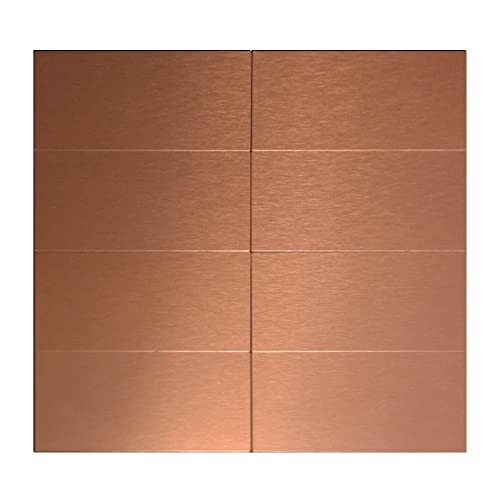 Crystiles Αλουμινένια Πλάκα Peel and Stick - 3"x6" Λατζέρα Χάλκινη Διακόσμηση, 40-Pack