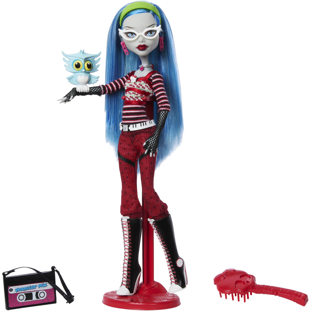 Monster High Booriginal Creeproduction Doll, Ghoulia Yelps Collectible Reproduction with Doll Stand, Diary & Pet Owl Sir Hoots A Lot