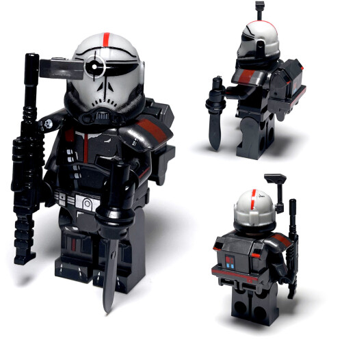 The Bad Batch custom minifiguren Star Wars Clone Force 99 Elite Black Clone Commandos Hunter Wrecker Tech Echo Crosshair 1