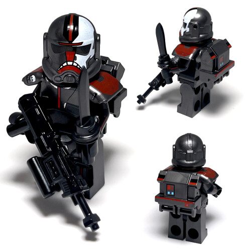 The Bad Batch custom minifiguren Star Wars Clone Force 99 Elite Black Clone Commandos Hunter Wrecker Tech Echo Crosshair 2