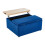 Living And Home Velvet Upholstered Storage Ottoman Stool 2