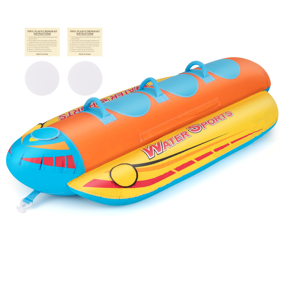 Towable Tube For Boating 1-3 Riders Inflatable Banana Boat w/Cover