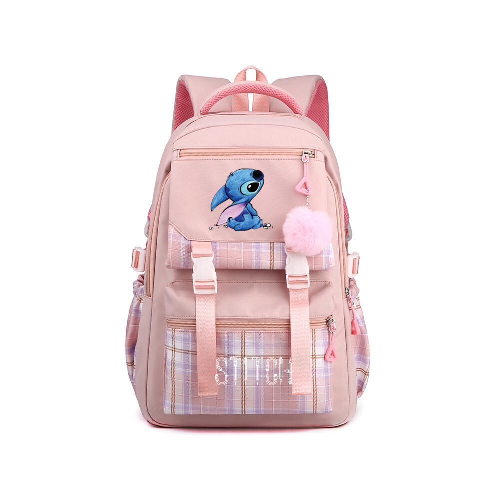 (Pink B) 11" Lilo and Stitch Elementary School Students junior high school bags male and female backpacks