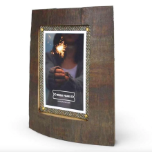 Whisky Barrel 4x6 Chime Rustic Photo Frame - Handcrafted in Edinburgh from Reclaimed Oak Casks, One-of-a-Kind & Perspex Front