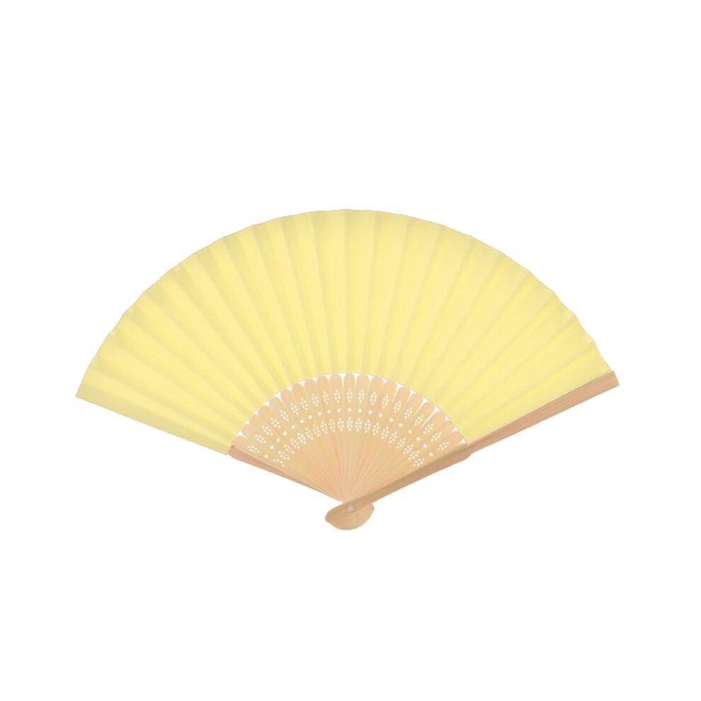 Pack of 3 Coloured Paper Fans - Yellow