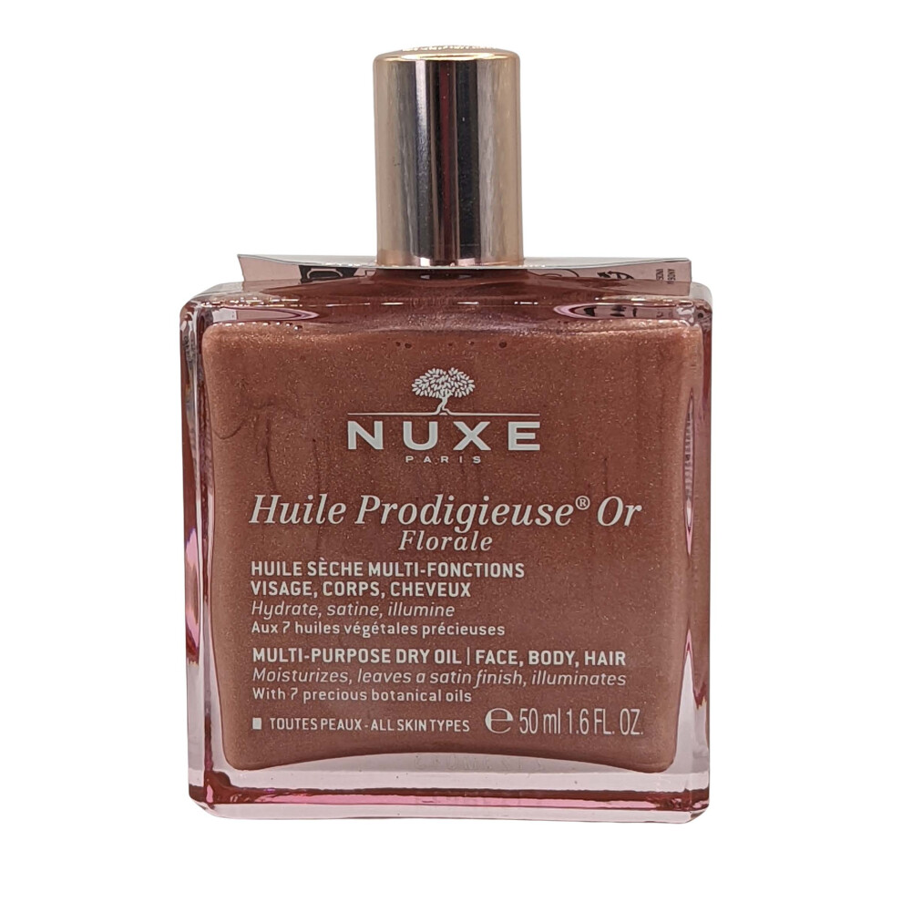 Huile Prodigieuse Or Florale Nuxe Multi Purpose Dry Oil Face Body Hair 50ml All Skin Types