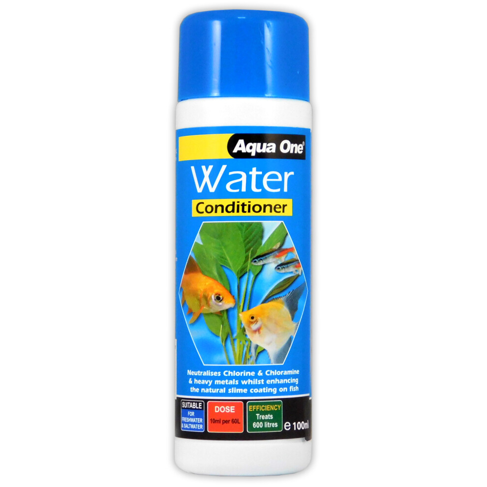 Aqua One Water Conditioner Tap Safe Chlorine Dechlorinator Aquarium Fish Tank 100ml