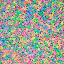 (Neon, 4-6mm) Aqua One Coloured Gravel Aquarium Fish Tank River Stones Natural 2kg Bags