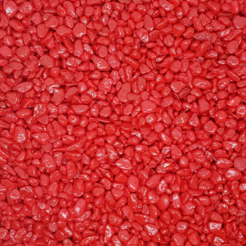 Red Hydrostone (Scarlet Red, 7mm) Aqua One Coloured Gravel Aquarium Fish Tank River ...