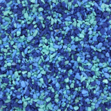 (Aqua + Blue, 2mm) Aqua One Coloured Gravel Aquarium Fish Tank River Stones Natural 2kg Bags