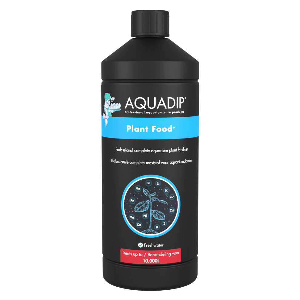 (1000ml) AQUADIP Plant Food + Plus Fertiliser Aquarium Tropical Planted Tank Boost Fish