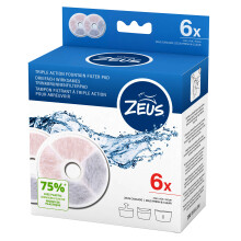 Zeus Fountain Filter Pack 6pk Triple Action Frameless Dog Clean Healthy Water