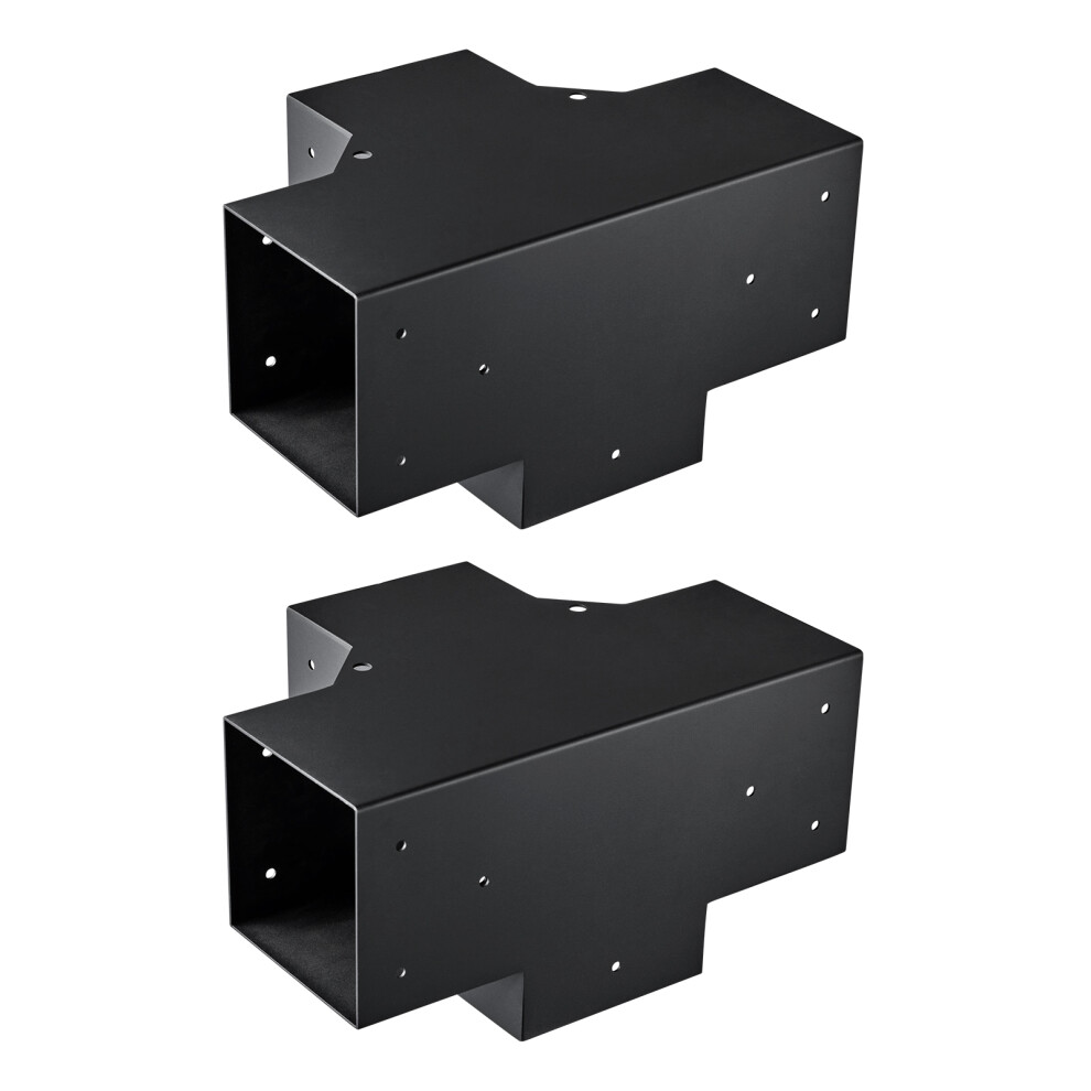 VEVOR 152x152mm Pergola Bracket Kit 4-Way Woodworks DIY Post for Gazebos 2 pcs