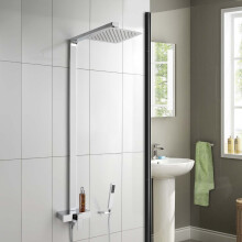 PURINA ULTRA THIN MODERN BATHROOM SQUARE HEAD COOL TOUCH SHOWER