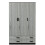 URBN Living (Black & Ash Grey) 3 Door 4 Drawer Wardrobe Storage Shelf Hanging Bedroom Modern Furniture 4