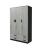 URBN Living (Black & Ash Grey) 3 Door 4 Drawer Wardrobe Storage Shelf Hanging Bedroom Modern Furniture 5
