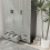 URBN Living (Black & Ash Grey) 3 Door 4 Drawer Wardrobe Storage Shelf Hanging Bedroom Modern Furniture 6