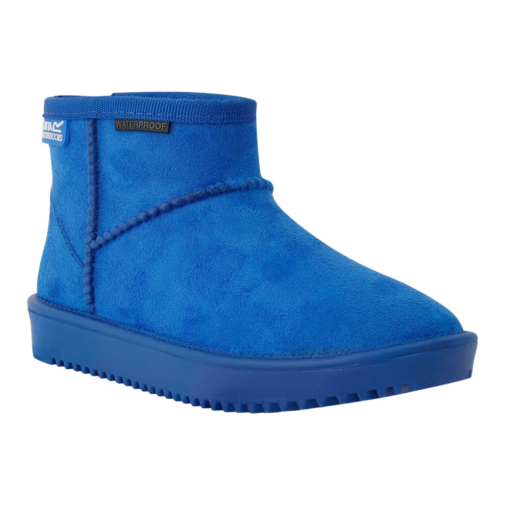 (7 UK Child, Oxford Blue) Regatta Childrens/Kids Risely Faux Fur Lined Waterproof Snow Boots