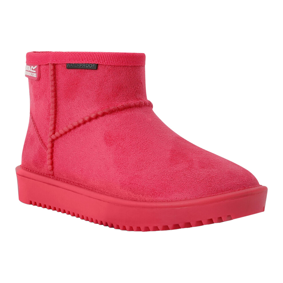 Regatta Childrens/Kids Risely Faux Fur Lined Waterproof Snow Boots Boys Pink