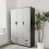 URBN Living (Black & Grey) 3 Door 4 Drawer Wardrobe Storage Shelf Hanging Bedroom Modern Furniture 2