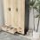 URBN Living (Black & Oak) 3 Door 4 Drawer Wardrobe Storage Shelf Hanging Bedroom Modern Furniture 6