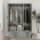 URBN Living (Grey & Ash Grey) 3 Door 4 Drawer Wardrobe Storage Shelf Hanging Bedroom Modern Furniture 7