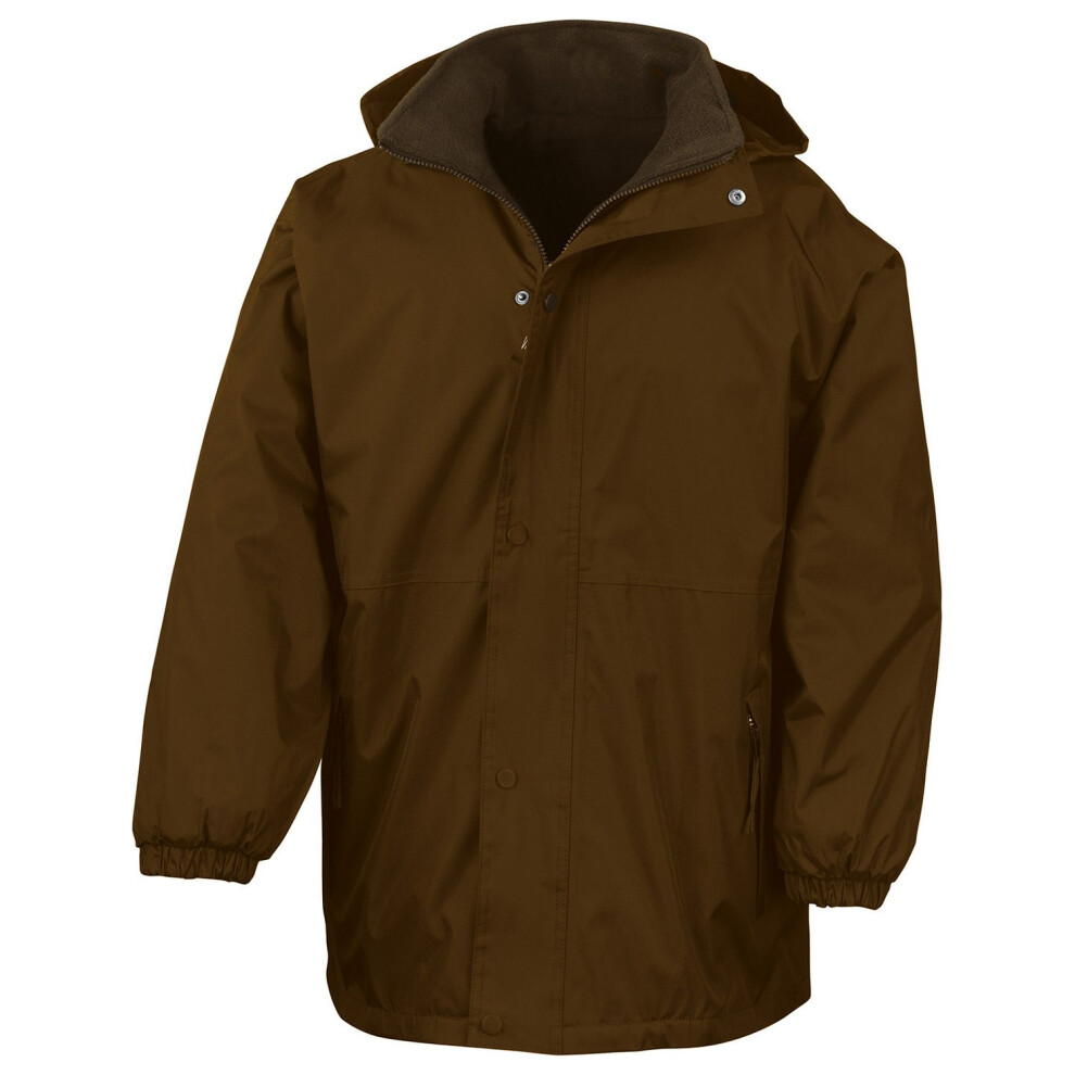 (13-14 Years, Brown) Result Childrens/Kids StormDri 4000 Reversible Jacket