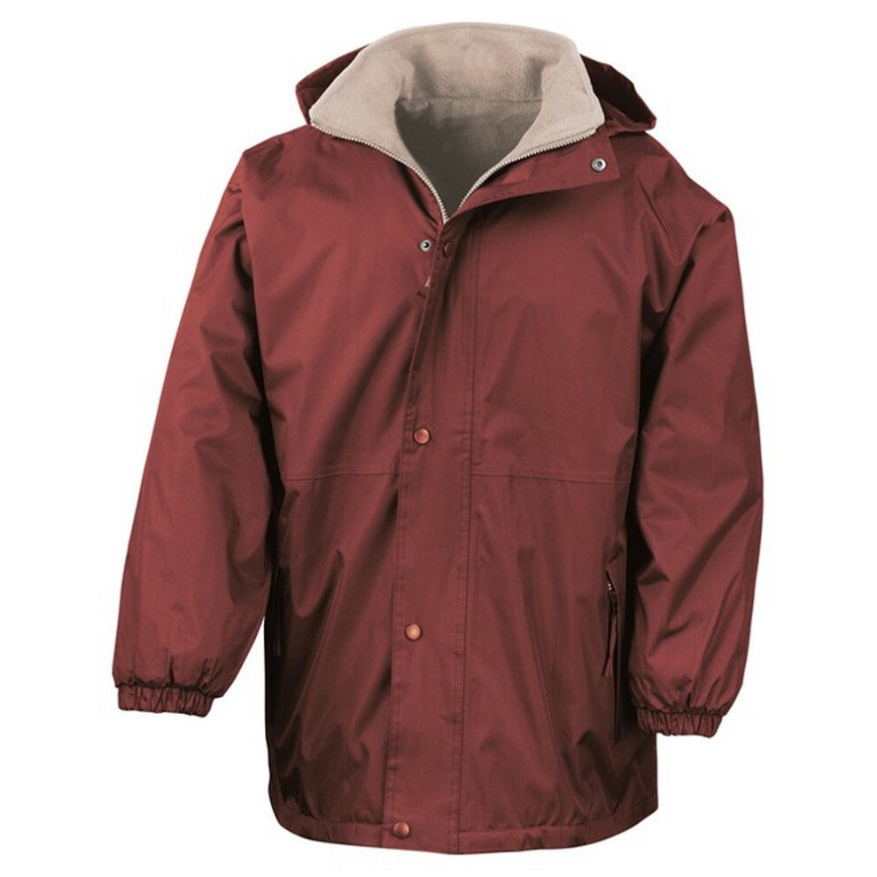 (XXL, Burgundy/Camel) Result Unisex Adult StormDri 4000 Reversible Jacket