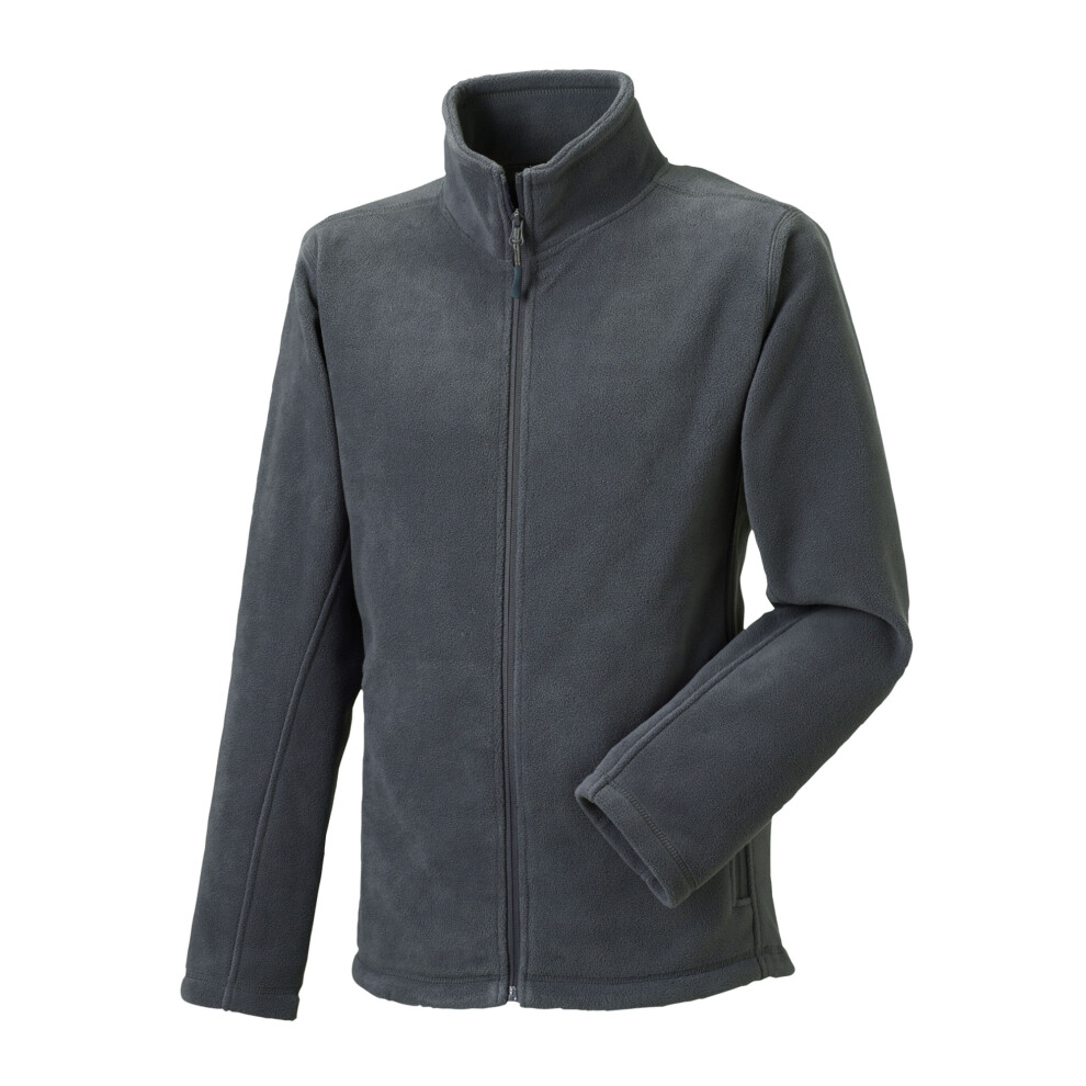 (XS, Convoy Grey) Russell Mens Outdoor Full Zip Fleece Jacket