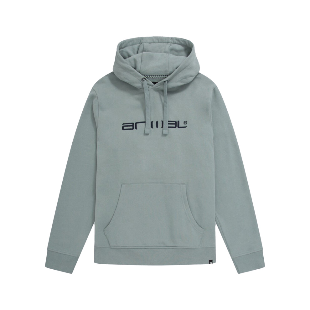 (XS, Pale Blue) Animal Mens Driver Logo Organic Hoodie