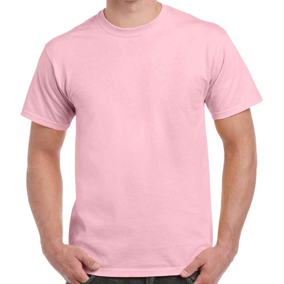 (L, Light Pink) Gildan Adults Unisex Heavy Cotton T Shirt